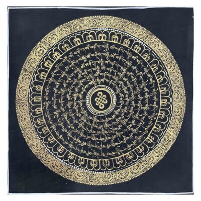 Buddhist Hand-Painted Mandala Thangka – Sacred Geometry for Meditation