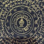 Buddhist Hand-Painted Mandala Thangka – 8.5 x 8.5 Inches - Image 4