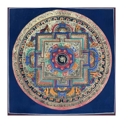 Buddhist Student Mandala Thangka | Hand-Painted on Cotton Canvas – 9 x 9 Inches