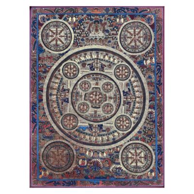 Buddhist Hand-Painted Fifteen Mandala Thangka