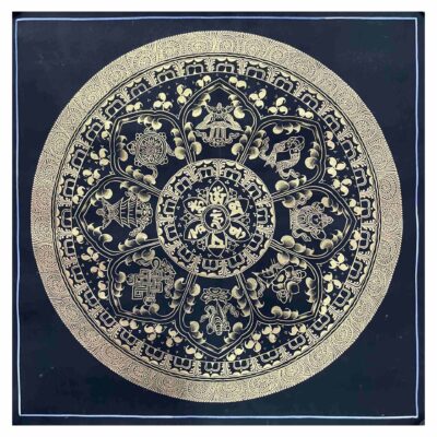 Buddhist Hand-Painted Mandala Thangka