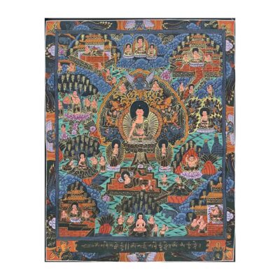 Buddhist Hand-Painted Buddha Life Story Thangka