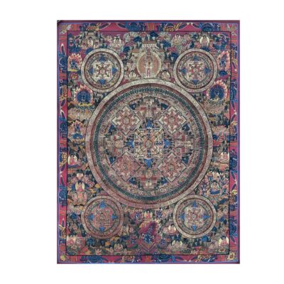 Buddhist Hand-Painted Pancha Buddha Mandala Thangka