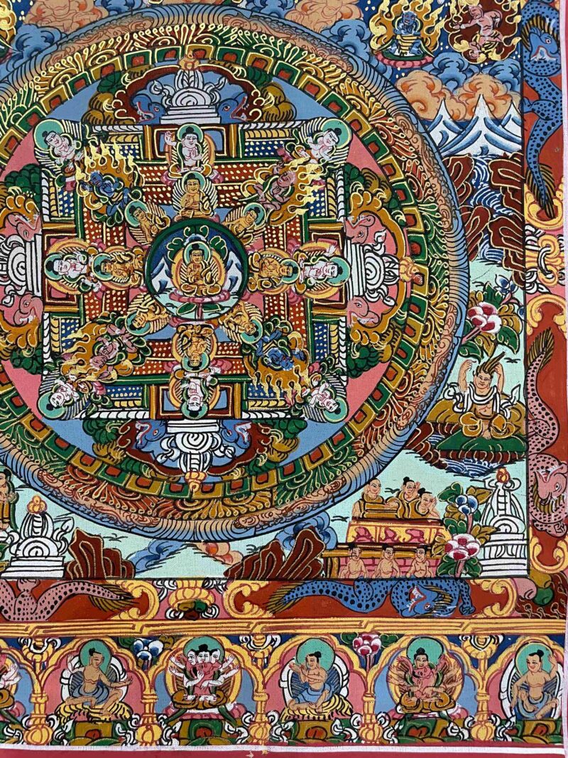 Buddhist Hand Painting of Mandala (Hand Painted) - Image 4