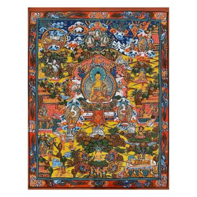 Buddhist Hand Painting Thangka of Buddha Life Story — Hand Painted