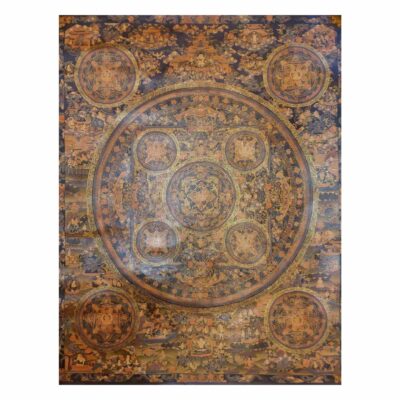Buddhist Hand-Painted Thangka of Mandala – Real Gold Embellished