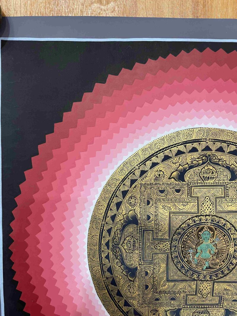 Buddhist Handmade Thangka of Mandala – Hand Painted - Image 2