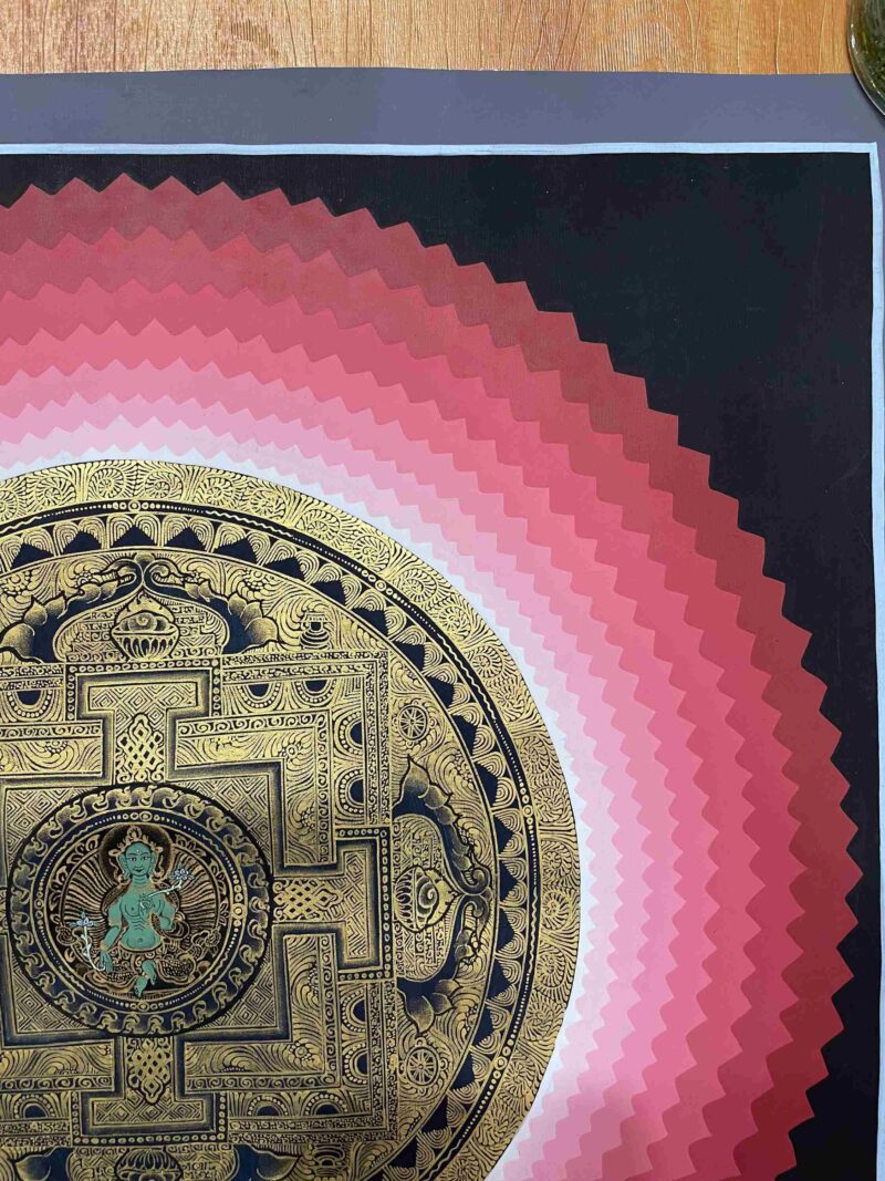 Buddhist Handmade Thangka of Mandala – Hand Painted - Image 3