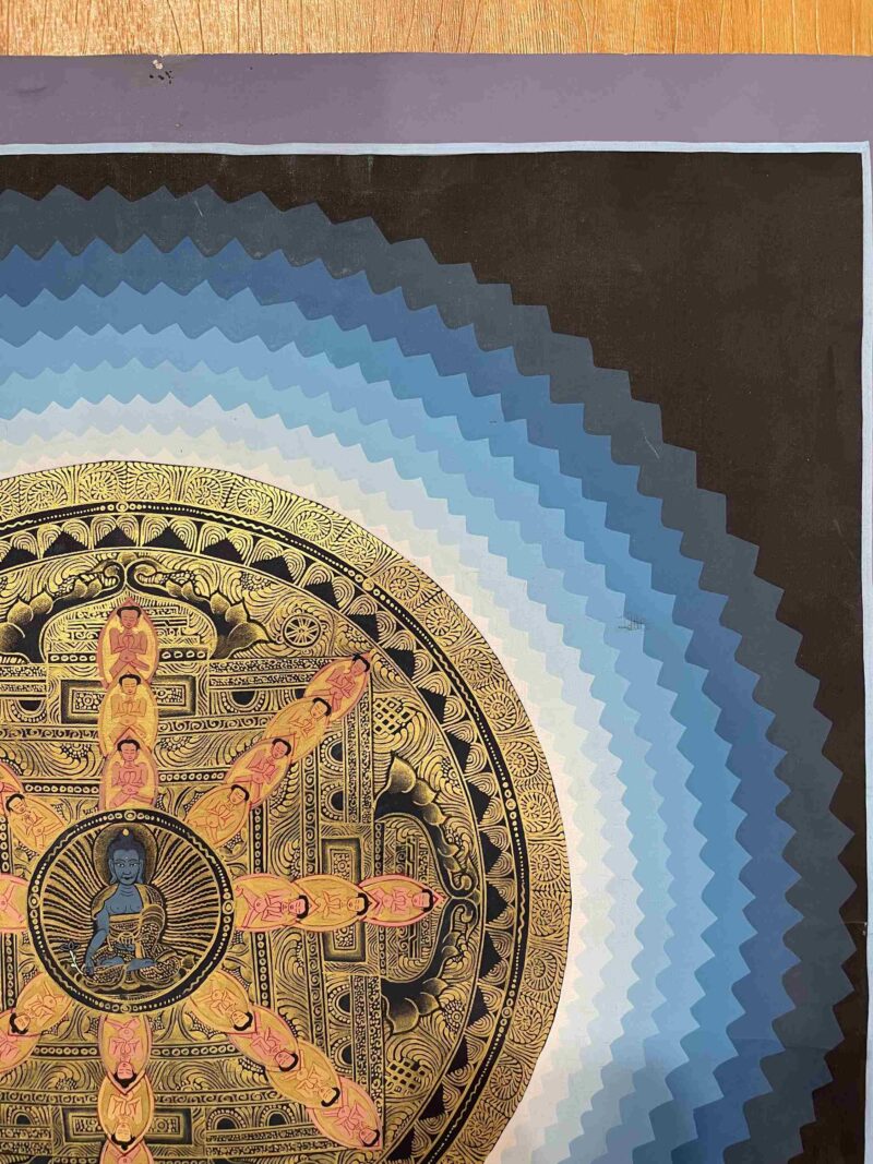 Buddhist Handmade Thangka of Mandala – Hand Painted - Image 3