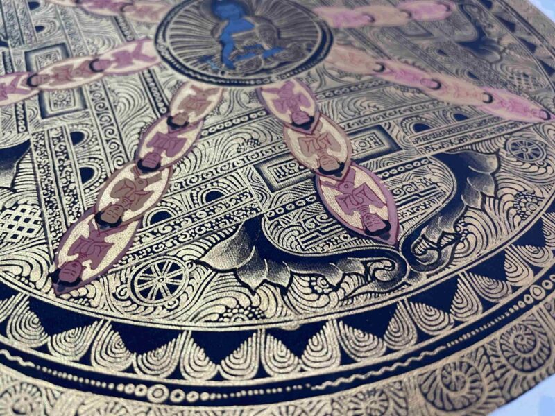 Buddhist Handmade Thangka of Mandala – Hand Painted - Image 7