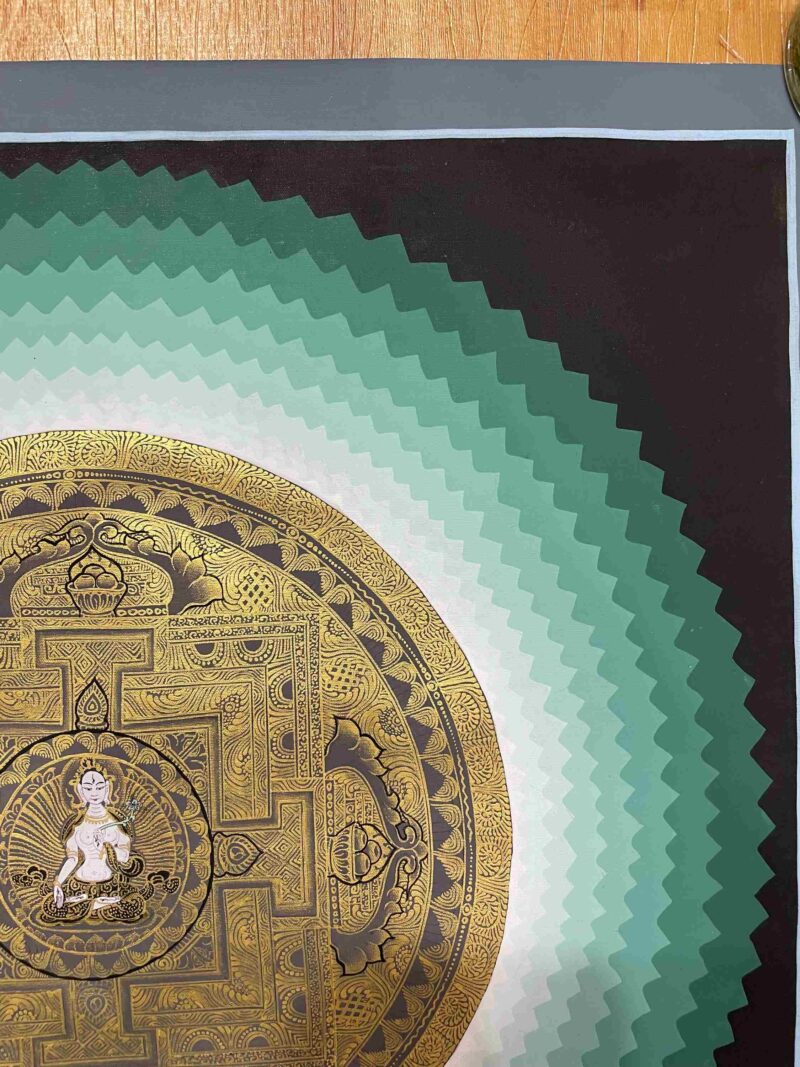Buddhist Handmade Thangka of Mandala – Hand Painted - Image 3