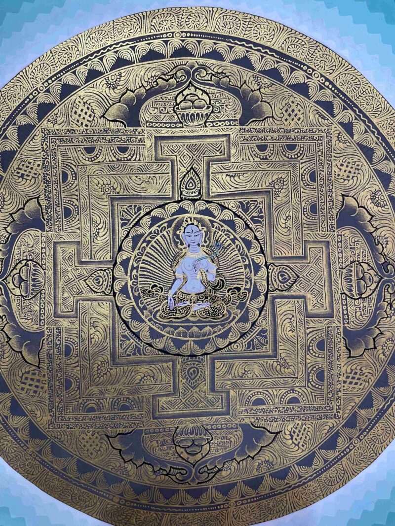 Buddhist Handmade Thangka of Mandala – Hand Painted - Image 4