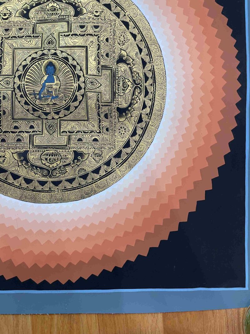 Buddhist Handmade Thangka of Mandala – Hand Painted - Image 6