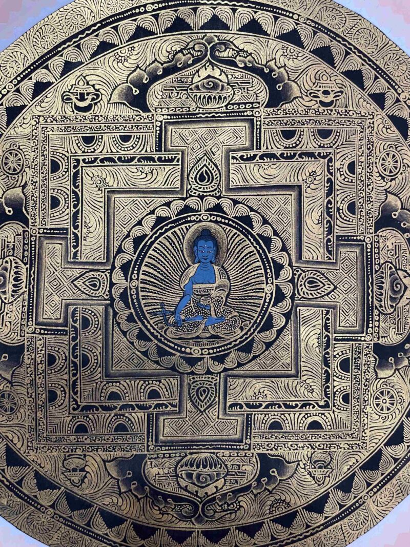 Buddhist Handmade Thangka of Mandala – Hand Painted - Image 4
