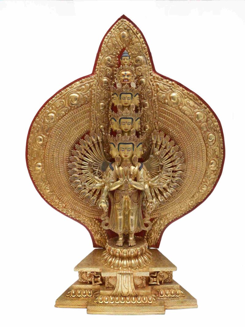 Sahasrabhuja Avalokitesvara Buddhist Handmade Statue - Image 3