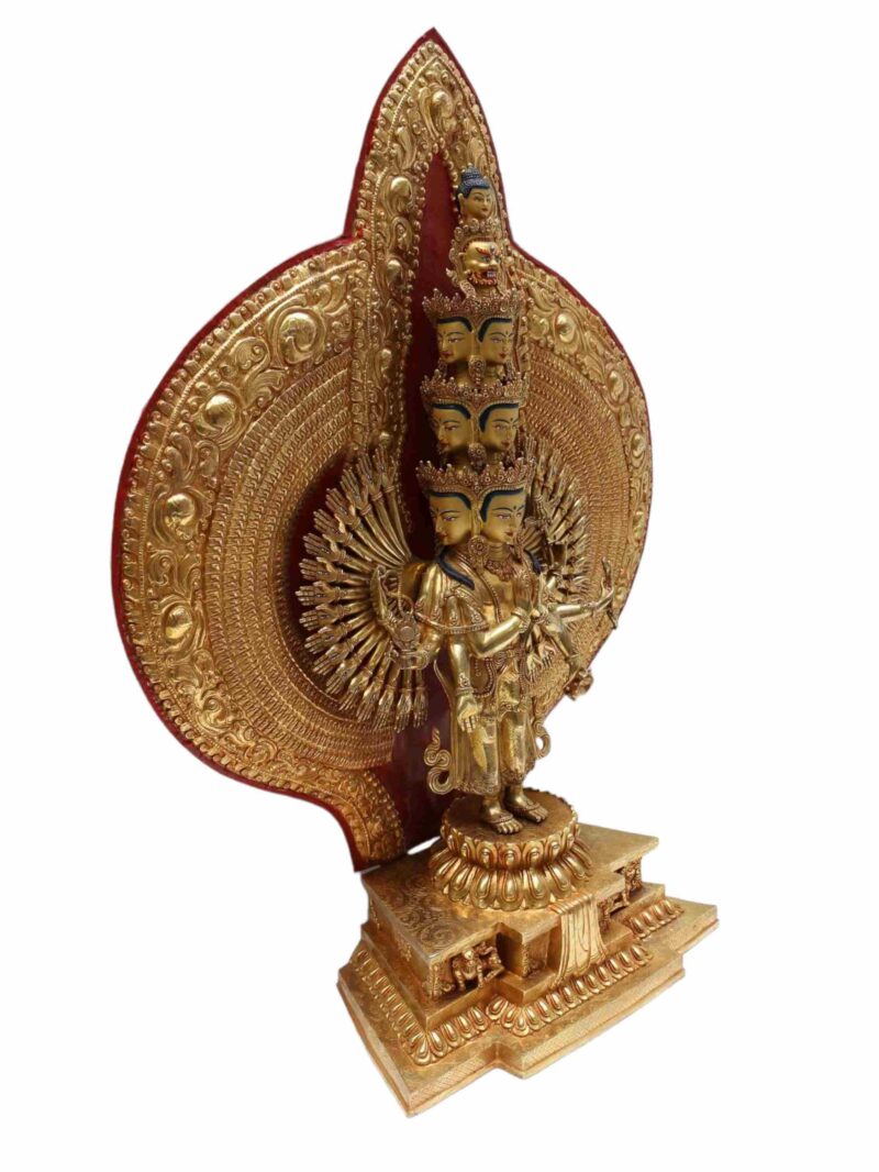 Sahasrabhuja Avalokitesvara Buddhist Handmade Statue - Image 2