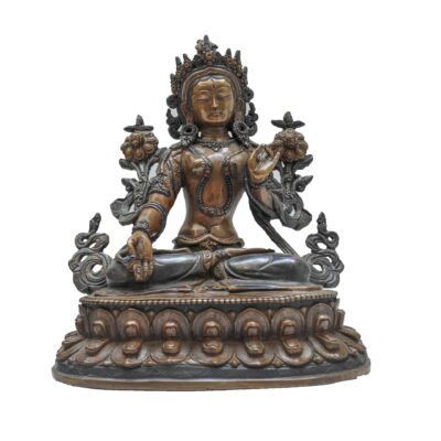 Buddhist Statue of White Tara – Double Color Oxidized Finishing