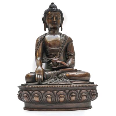 Buddhist Statue of Shakyamuni Buddha – Chocolate Color Oxidation