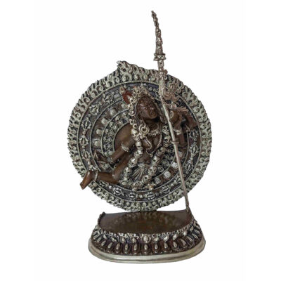 Tibetan Buddhist Tantric Statue of Akash Yogini – Chocolate Oxidized