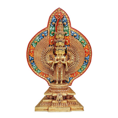 Buddhist Handmade Statue of 1000-Armed Sahasrabhuja Avalokitesvara