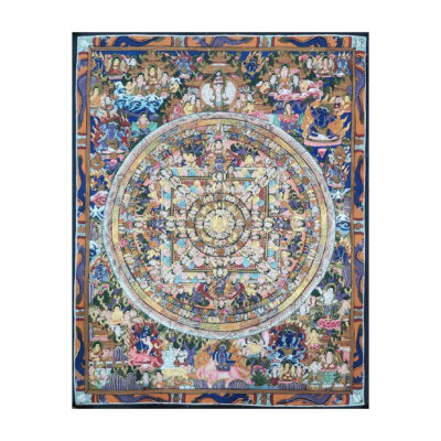 Buddhist Tibetan Mandala Thangka – Hand-Painted
