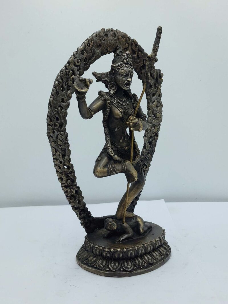 Buddhist Handmade Vajravarahi (Dorje Phagmo) Statue – Antique Finish, Bronze - Image 2