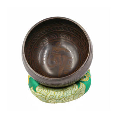 Nepali Singing Bowl with OM Symbol – 7-Metal Bronze | For Beginners & Meditation