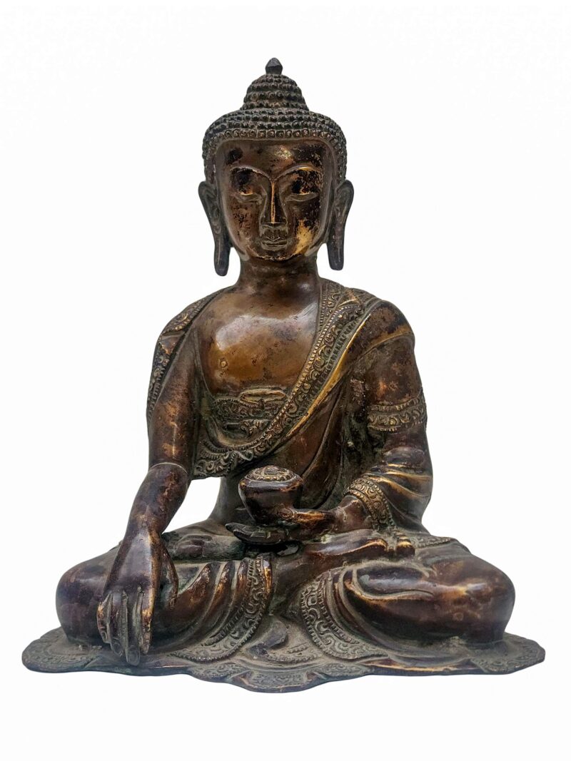 Handmade Shakyamuni Buddha Statue – Antique Patina Finish - Image 3