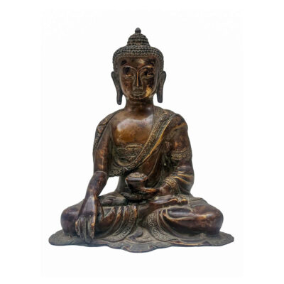 Handmade Shakyamuni Buddha Statue – Antique Patina Finish