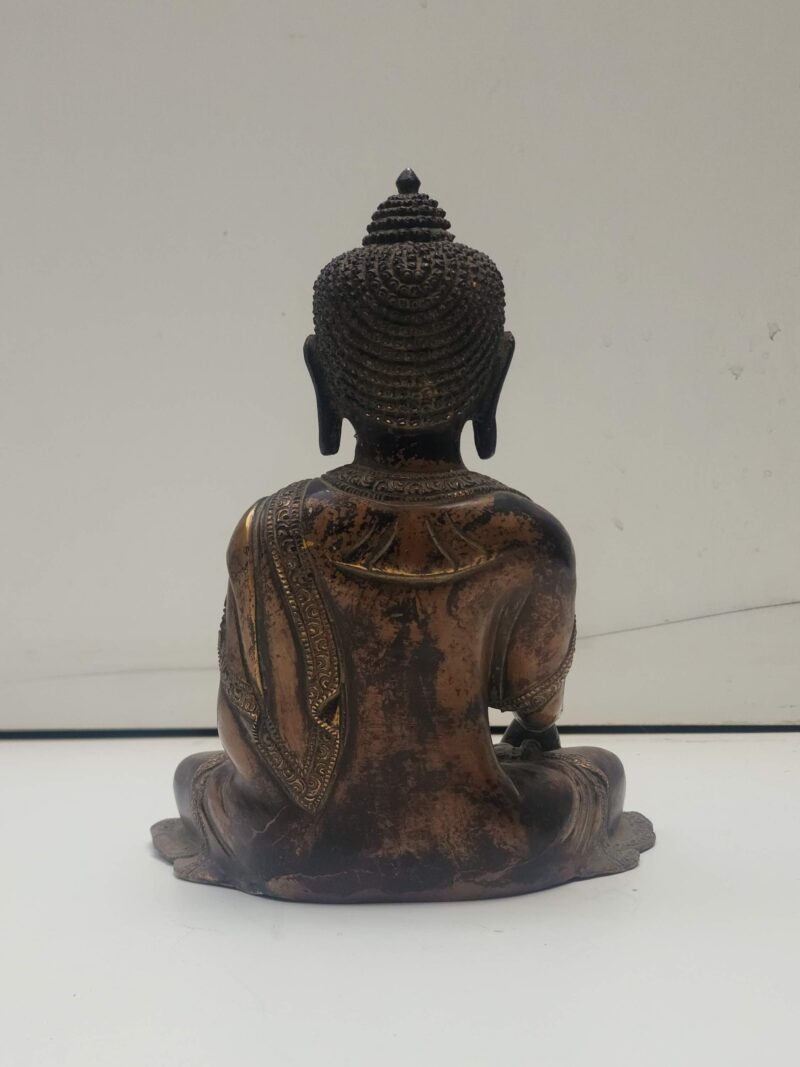 Handmade Shakyamuni Buddha Statue – Antique Patina Finish - Image 5