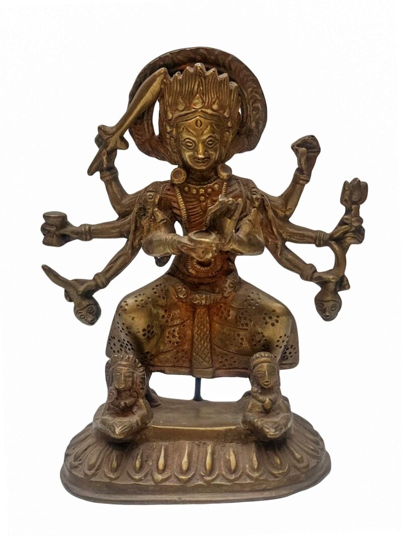 Handmade Bhadrakali Statue – Antique Patina Finish - Image 3