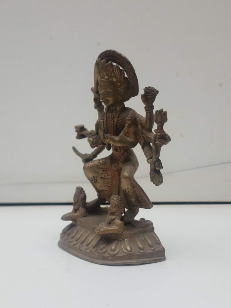 Handmade Bhadrakali Statue – Antique Patina Finish - Image 4