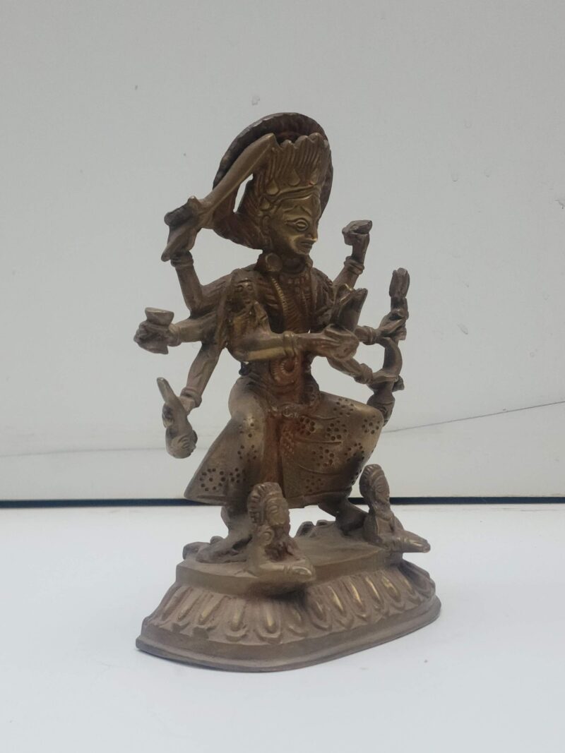 Handmade Bhadrakali Statue – Antique Patina Finish - Image 2