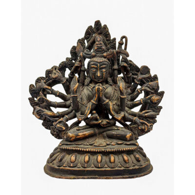 Old Stock Buddhist Statue of Cundi (Chandi) – Antique Patina Copper