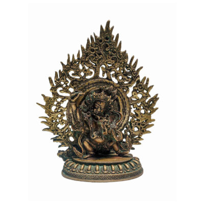 Vajrapani – Handmade Buddhist Copper Statue with Antique Patina Finish