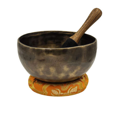 Full Moon Singing Bowl – Hand-Beaten, Moon Carved