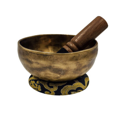 Full Moon Singing Bowl – Hand-Beaten, Moon Carved