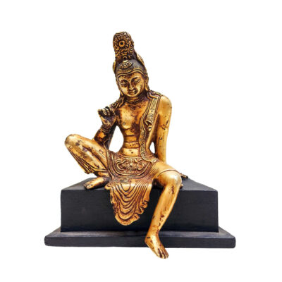 Sri Lankan Bodhisattva – Buddhist Handmade Statue, Antique Gold Finish