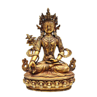 Medicine Buddha – Buddhist Handmade Statue, Rare Find with Antique Gold Finish