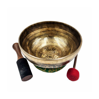 Singing Bowl – Hand-Beaten with Fine Etching and Optional Accessories