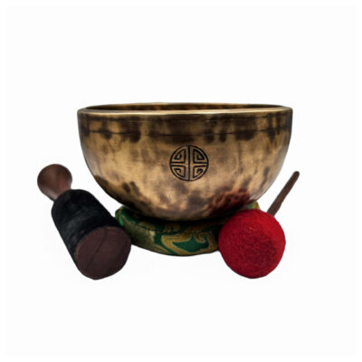 Full Moon Singing Bowl – Hand-Beaten, Moon Carved, Antique Finishing
