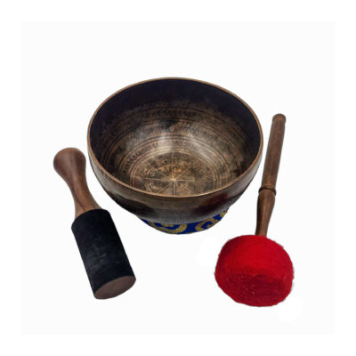 Hand-Beaten Singing Bowl with Fine Etching