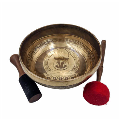 Hand-Beaten Singing Bowl with Fine Etching