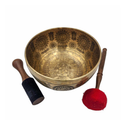 Jambati Singing Bowl – Hand Beaten with Fine Etching Carving