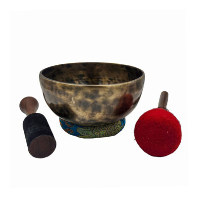 Singing Bowl – Hand Beaten, Plain Antique Finish, Seven-Metal Bronze