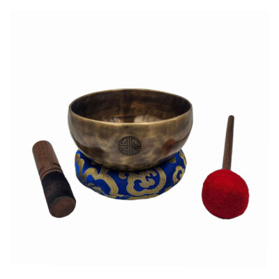 Full Moon Singing Bowl – Moon Carved, Antique Finish