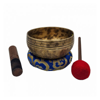 Jambati Singing Bowl – Hand Beaten, Antique Finish, Jhumkabati Style
