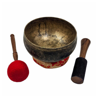 Kopre Singing Bowl | Buddhist Hand-Beaten | Antique Finish | Seven-Metal Alloy | 19cm