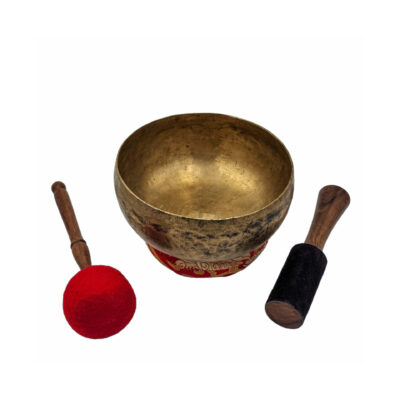 Kopre Singing Bowl | Hand-Beaten Buddhist Antique Finish | Seven-Metal Alloy | 19cm