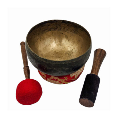 Kopre Singing Bowl | Buddhist Hand-Beaten | Antique Finishing | Select Accessories